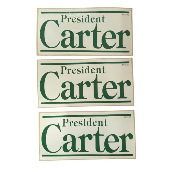 President Carter 1980 Presidential Campaign Re-Election Bumper Sticker Lot NOS - Picture 1 of 6
